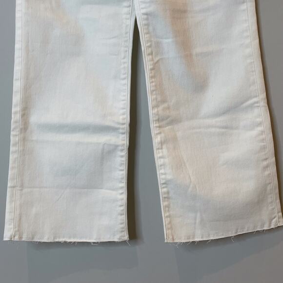 J.Crew Factory Wide Leg Cropped All Day Stretch Jean Denim Trip BR051 White 25 - Picture 6 of 12